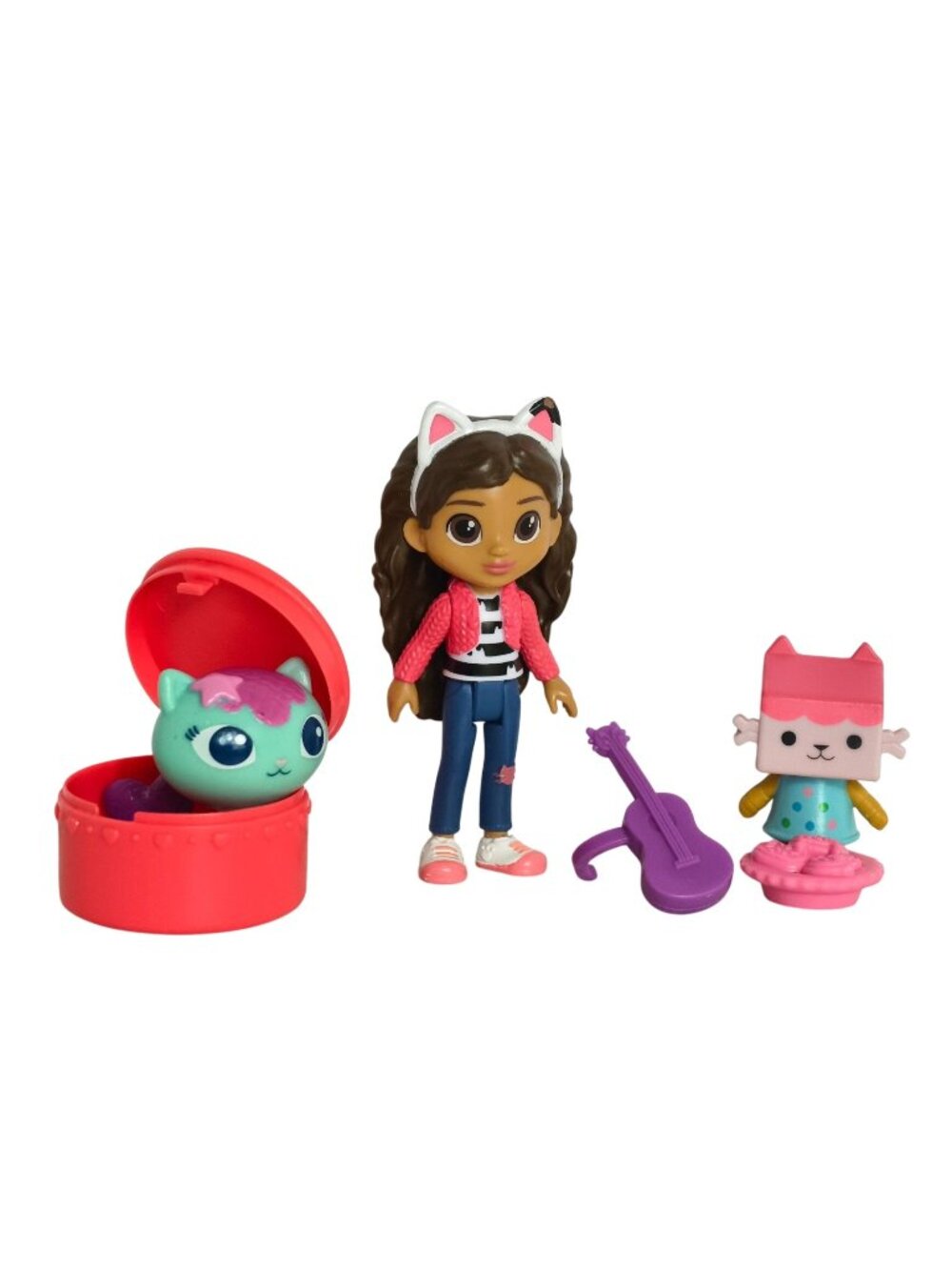 Gabbys Dollhouse Gabby MerCat Baby Box Cat Figure & Guitar Playset Accessories